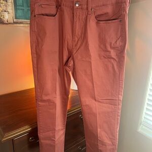 Lucky Brand 122 Slim Straight Rust Orange Pants - 36x30